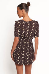 Raschelle Romper - Brown Ditsy